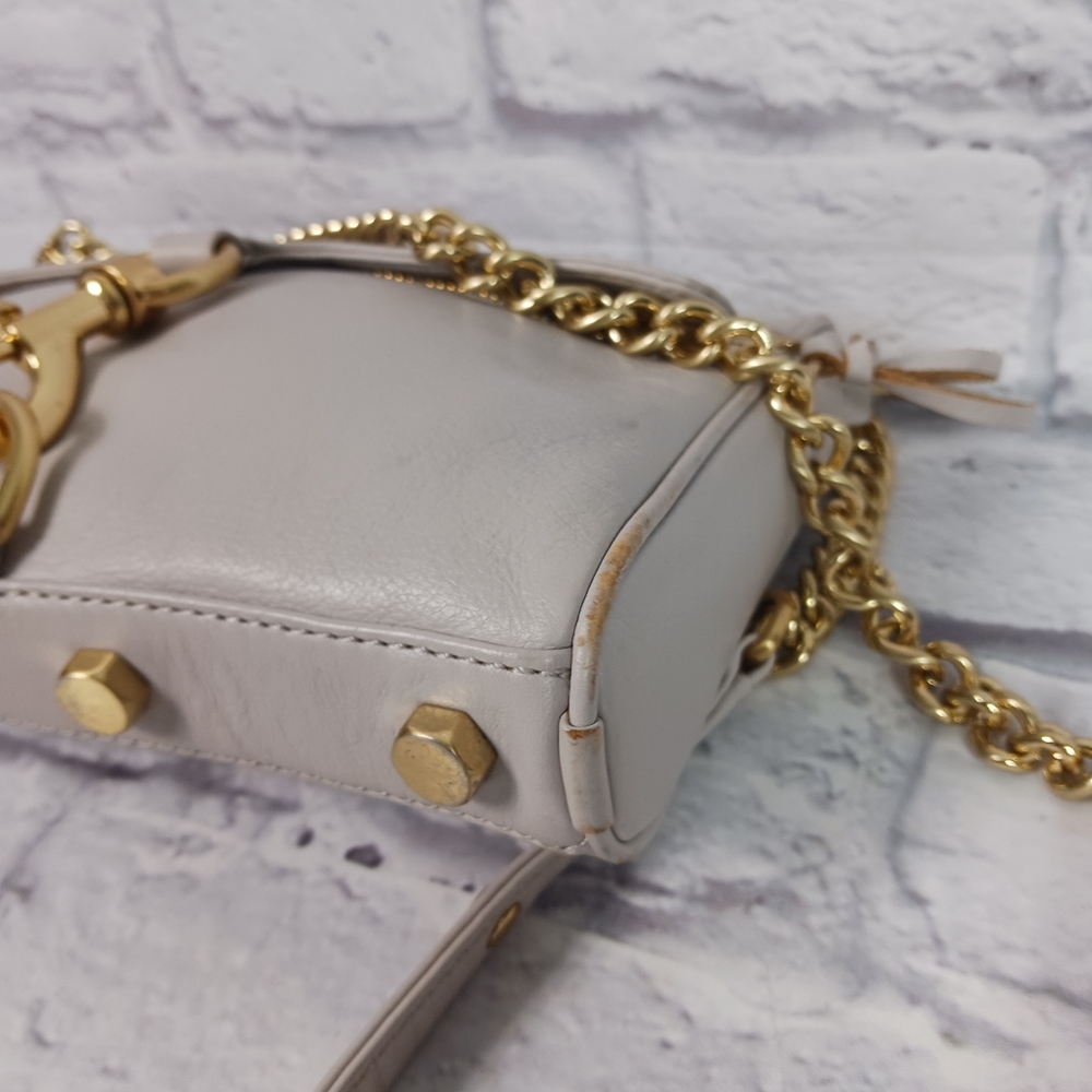 Rebecca Minkof beige leather crossbody bag - Picture 5 of 10